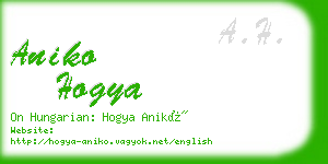 aniko hogya business card